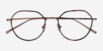 Tortoise  Bronze Huxley -  Metal Eyeglasses