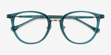 Teal Shelby -  Acetate, Metal Eyeglasses