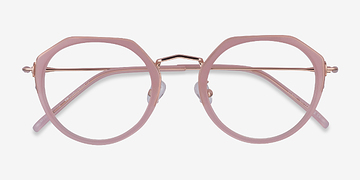 Pink  Rose Gold Claire -  Metal Eyeglasses