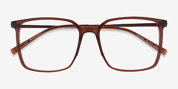 Clear Brown Easton -  Geek Acetate, Metal Eyeglasses