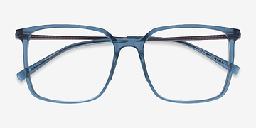 Clear Blue Easton -  Geek Acetate, Metal Eyeglasses