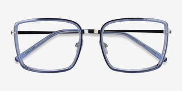 Blue Silver Remi -  Metal Eyeglasses