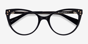 Black Beauty -  Acetate, Metal Eyeglasses