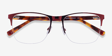 Burgundy & Tortoise Emmerson -  Acetate, Metal Eyeglasses
