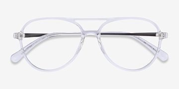 Clear & Silver Picture -  Plastic, Metal Eyeglasses
