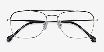 Silver Black Arizona -  Metal Eyeglasses