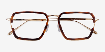 Tortoise Gold Tsundoku -  Metal Eyeglasses