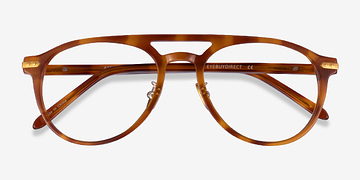 Brown Tortoise Gold Aston -  Metal Eyeglasses