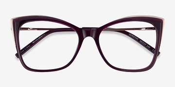 Clear Purple Gold Dorothy -  Metal Eyeglasses