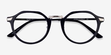Black Silver Yates -  Metal Eyeglasses