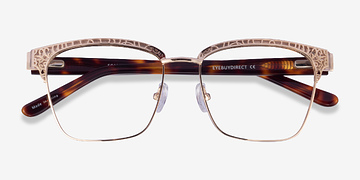 Gold Tortoise Scale -  Metal Eyeglasses