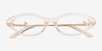 Clear Champagne Lovely -  Metal Eyeglasses