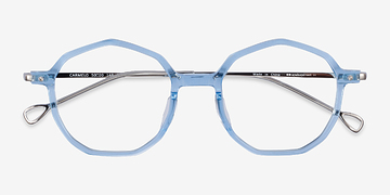 Clear Blue Carmelo -  Metal Eyeglasses