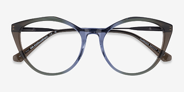 Gradient Brown Clarissa -  Metal Eyeglasses