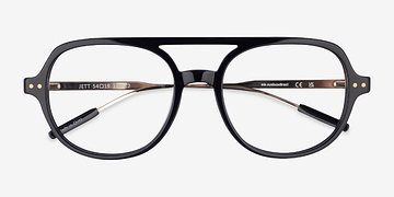 Black Jett -  Metal Eyeglasses