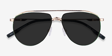 Green Gold Rotor -  Metal Sunglasses