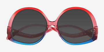 Rainbow Blue Shine On -  Plastic Sunglasses