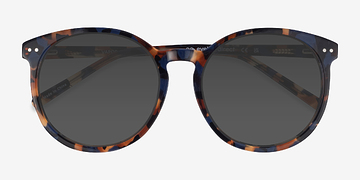 Blue Floral Vapor -  Acetate Sunglasses