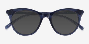 Clear Navy Cartel -  Plastic Sunglasses