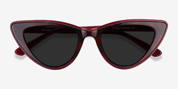 Burgundy Tortoise Secret -  Acetate Sunglasses