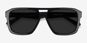 Black Bauhaus -  Vintage Acetate Sunglasses
