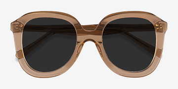 Clear Brown Wendy -  Vintage Acetate Sunglasses