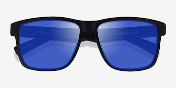 Black Blue Tidal -  Plastic Sunglasses