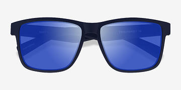 Navy Blue Mast -  Plastic Sunglasses