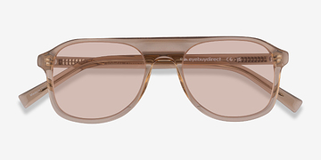 Translusant Beige Tropical -  Acetate Sunglasses