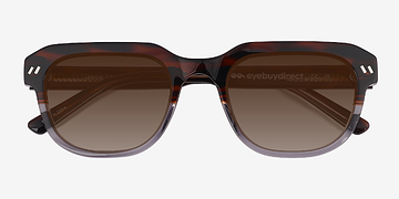 Tortoise Crystal Gray Arrow -  Acetate Sunglasses