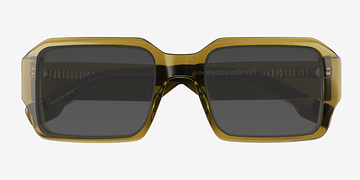 Clear Green Arin -  Acetate Sunglasses