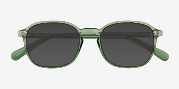 Shiny Clear Green  Malarkey -  Plastic Sunglasses