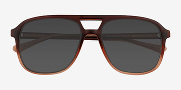 Gradient Brown Skylar -  Plastic Sunglasses