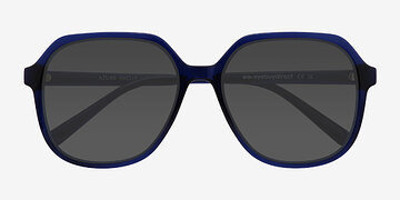 Navy Azure -  Plastic Sunglasses