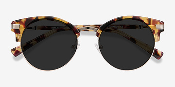 Tortoise Kiri -  Vintage Acetate, Metal Sunglasses