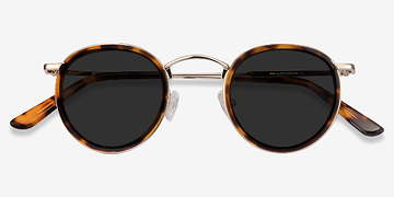 Tortoise Rollin -  Vintage Acetate, Metal Sunglasses