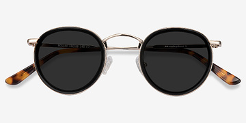 Black Rollin -  Vintage Acetate, Metal Sunglasses