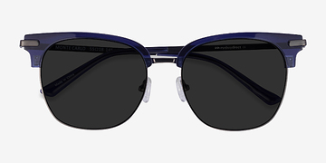 Blue Gunmetal Monte Carlo -  Metal Sunglasses