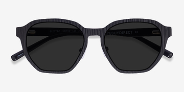 Matte Black  Electro -  Metal Sunglasses