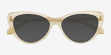 Clear Yellow Draft -  Metal Sunglasses