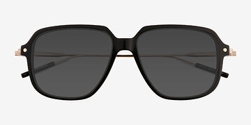 Black Stitch -  Metal Sunglasses