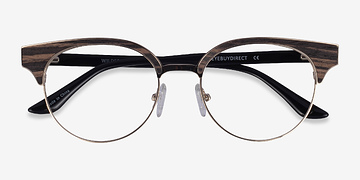 Gold Black Wilderness -  Classic Mixed Wood Eyeglasses