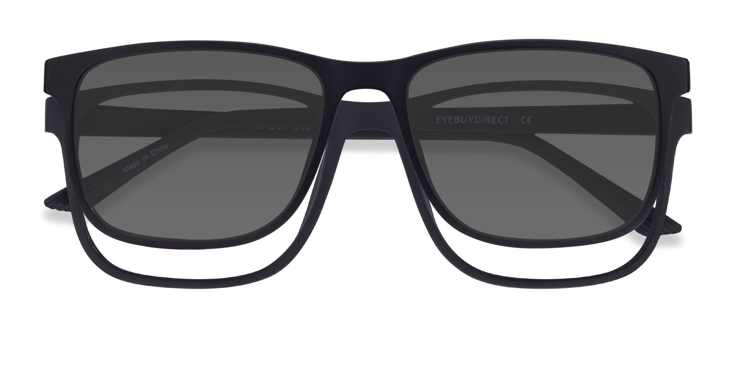 Noir Impetus Clip-On - Plastique Lunettes de vue