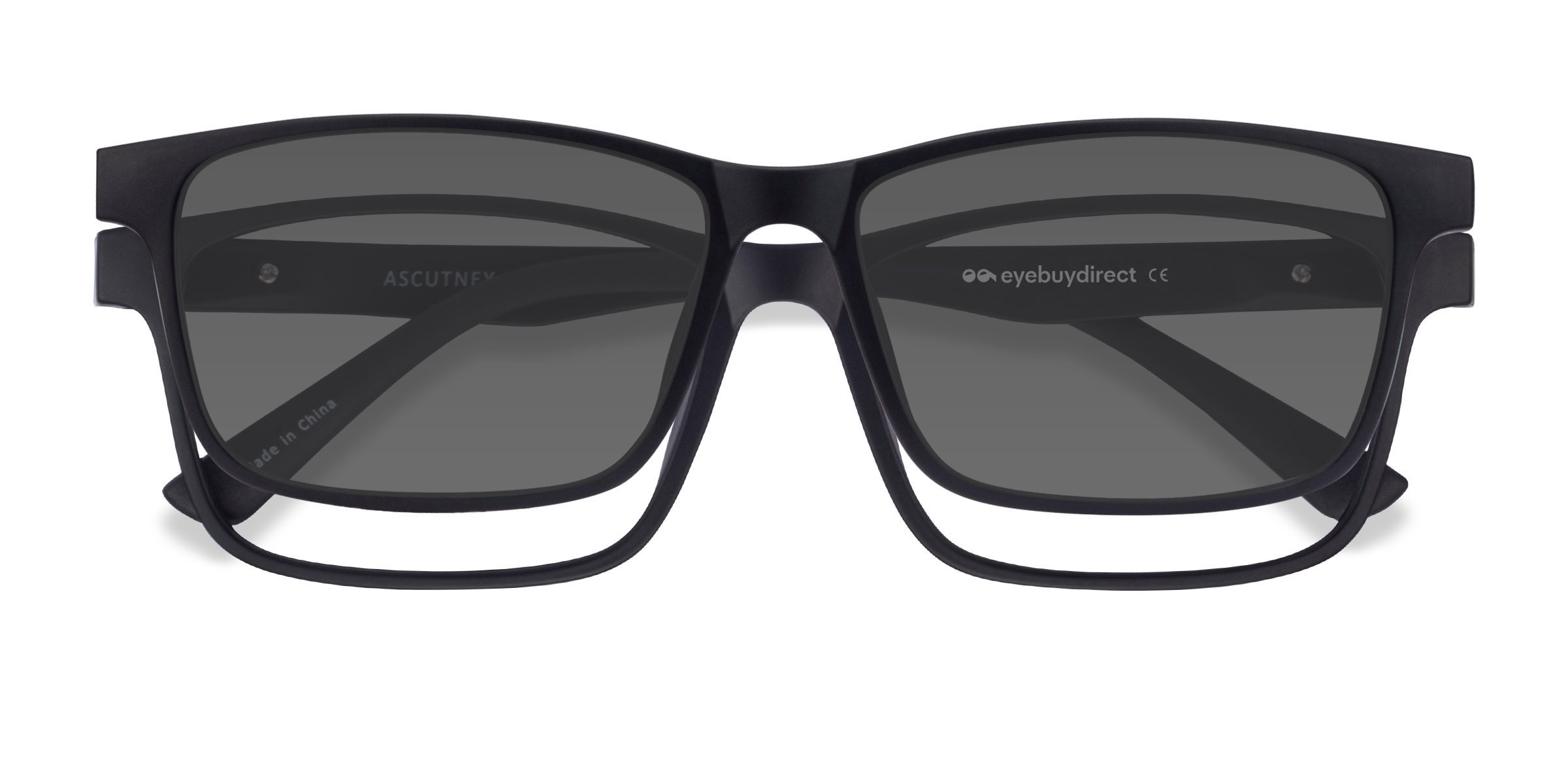 Black Ascutney Clip-On -  Plastic Eyeglasses