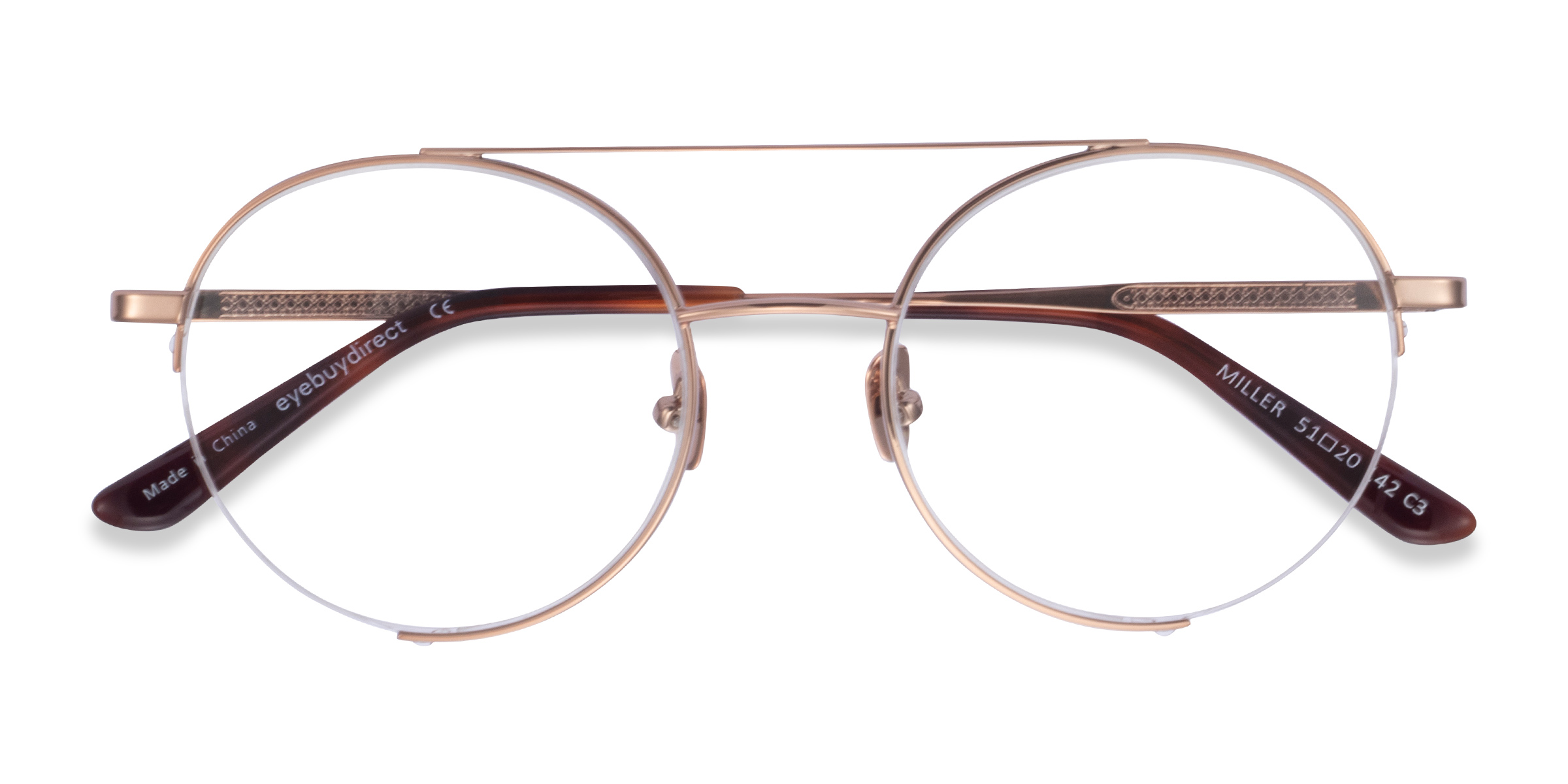 Rose Gold Miller -  Metal Eyeglasses