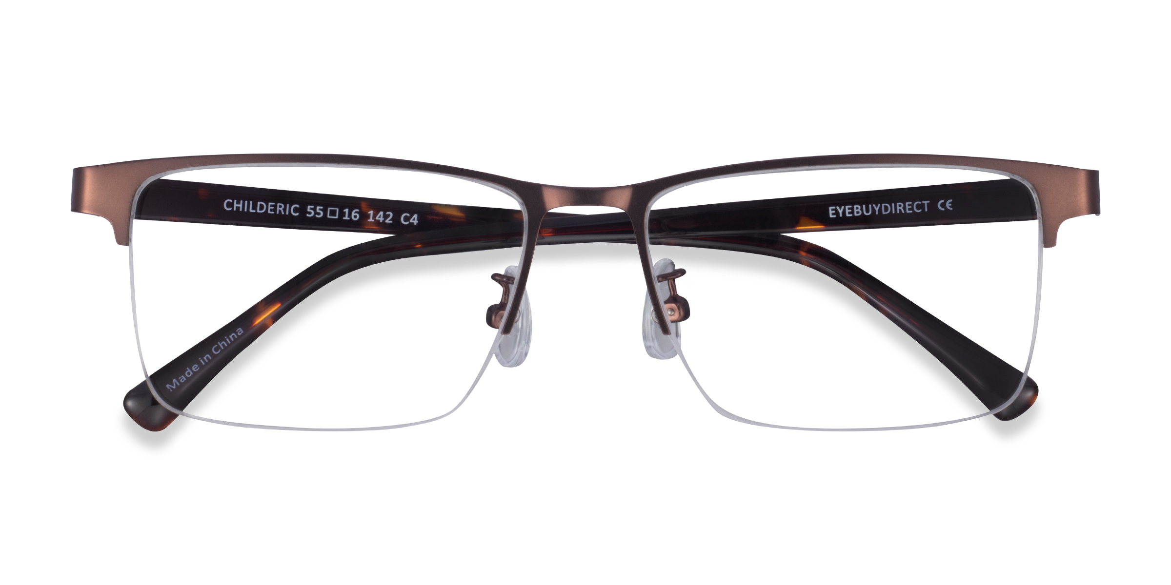 Brown Tortoise Childeric -  Metal Eyeglasses