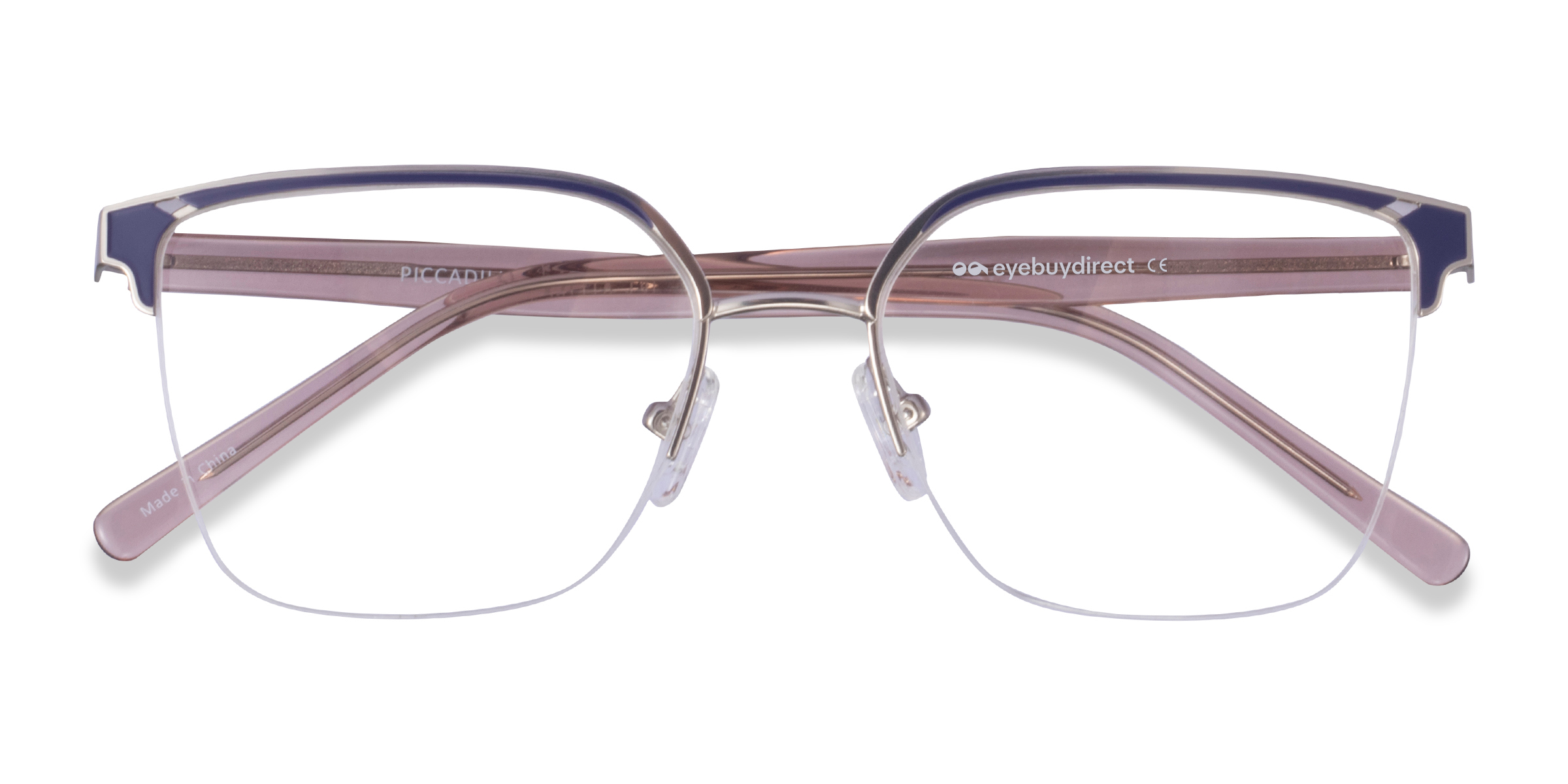 Silver Dark Blue Piccadilly -  Acetate Eyeglasses