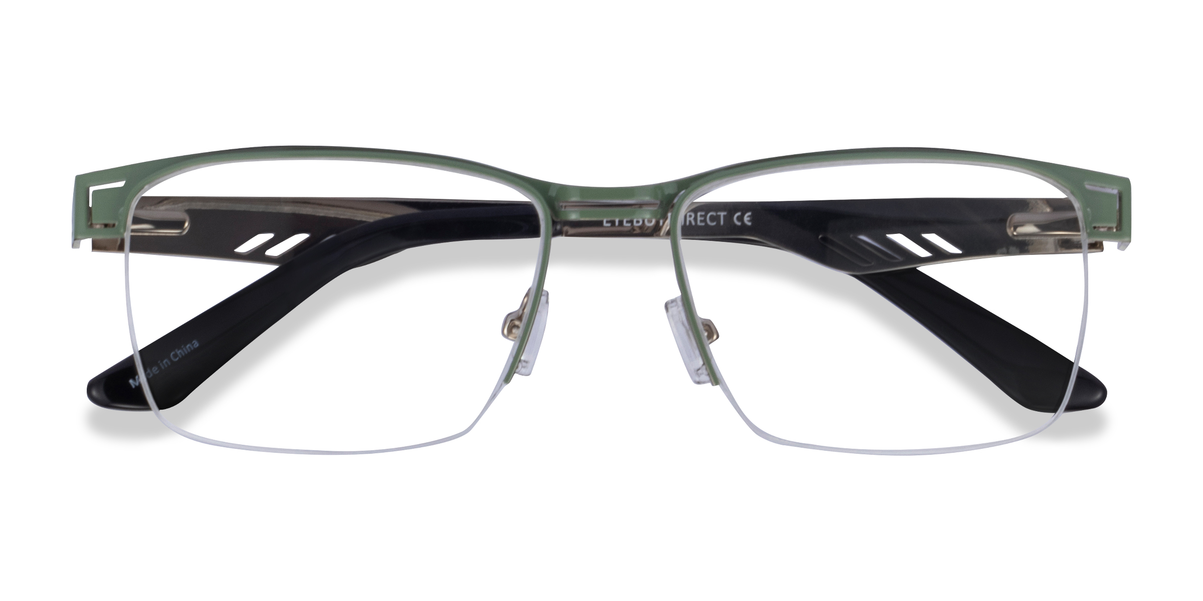 Green Silver Black Taxi -  Metal Eyeglasses