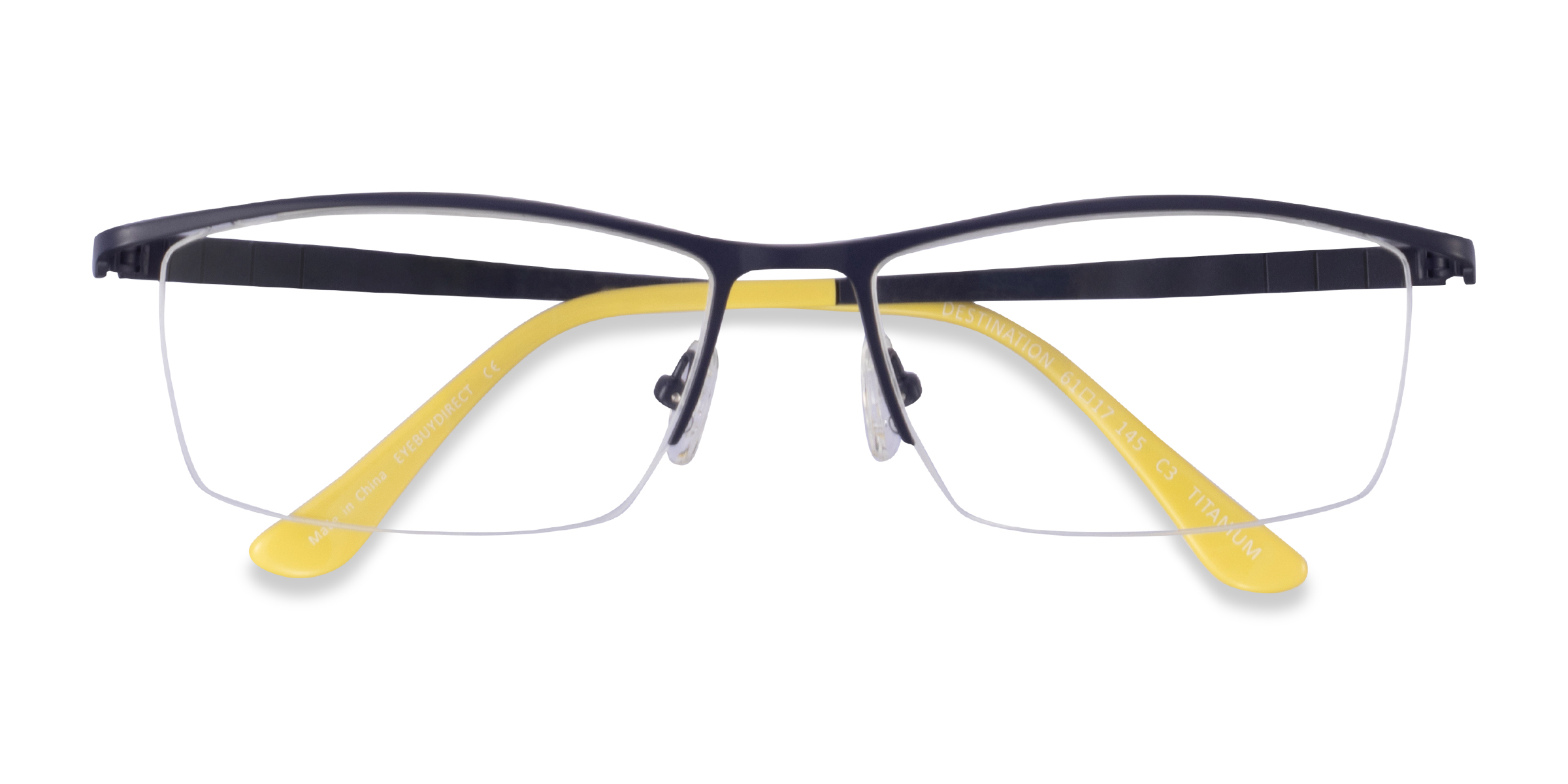 Matte Dark Blue Destination -  Titanium Eyeglasses