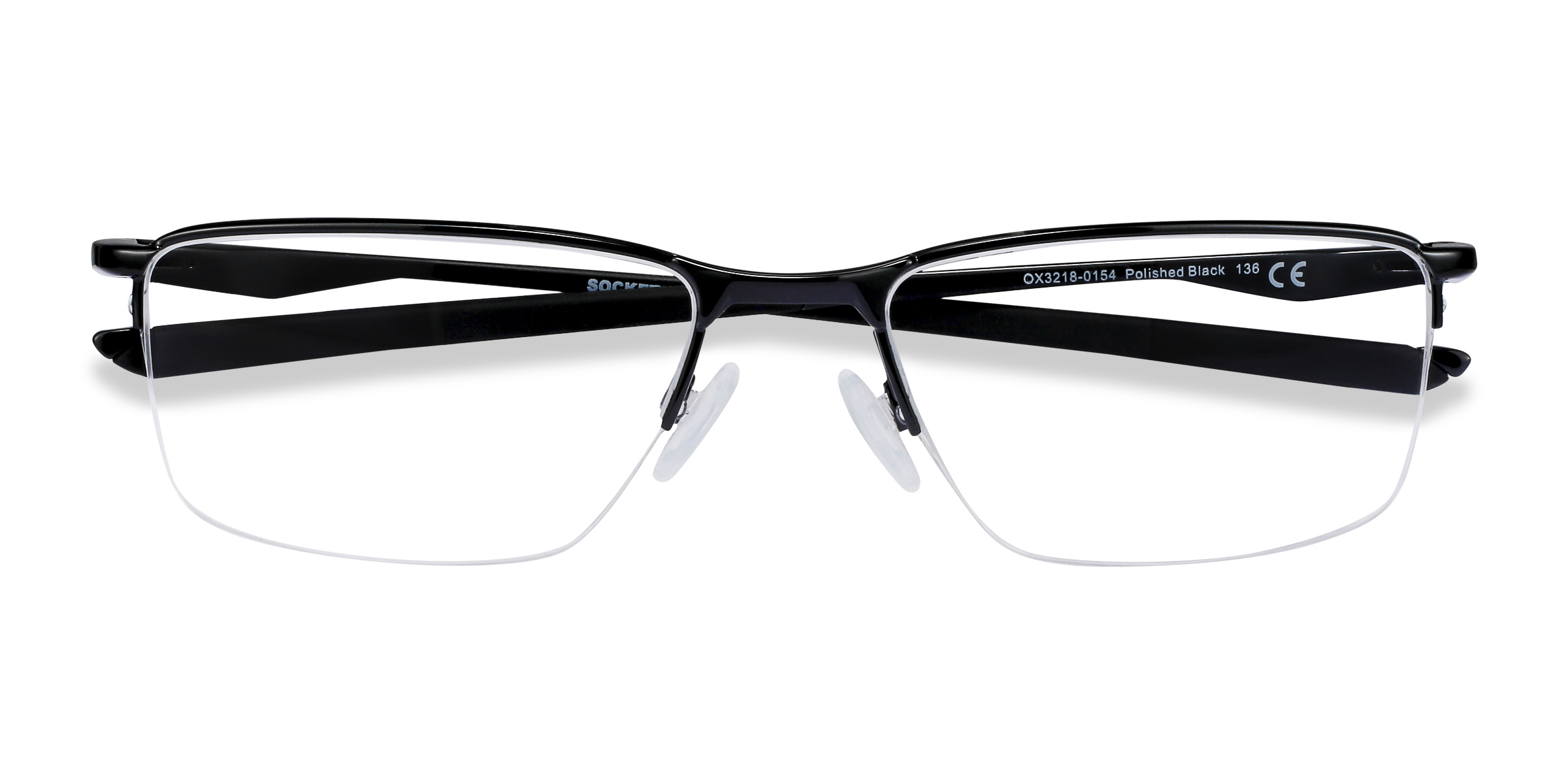 Polished Black Oakley Socket 5.5 -  Metal Eyeglasses